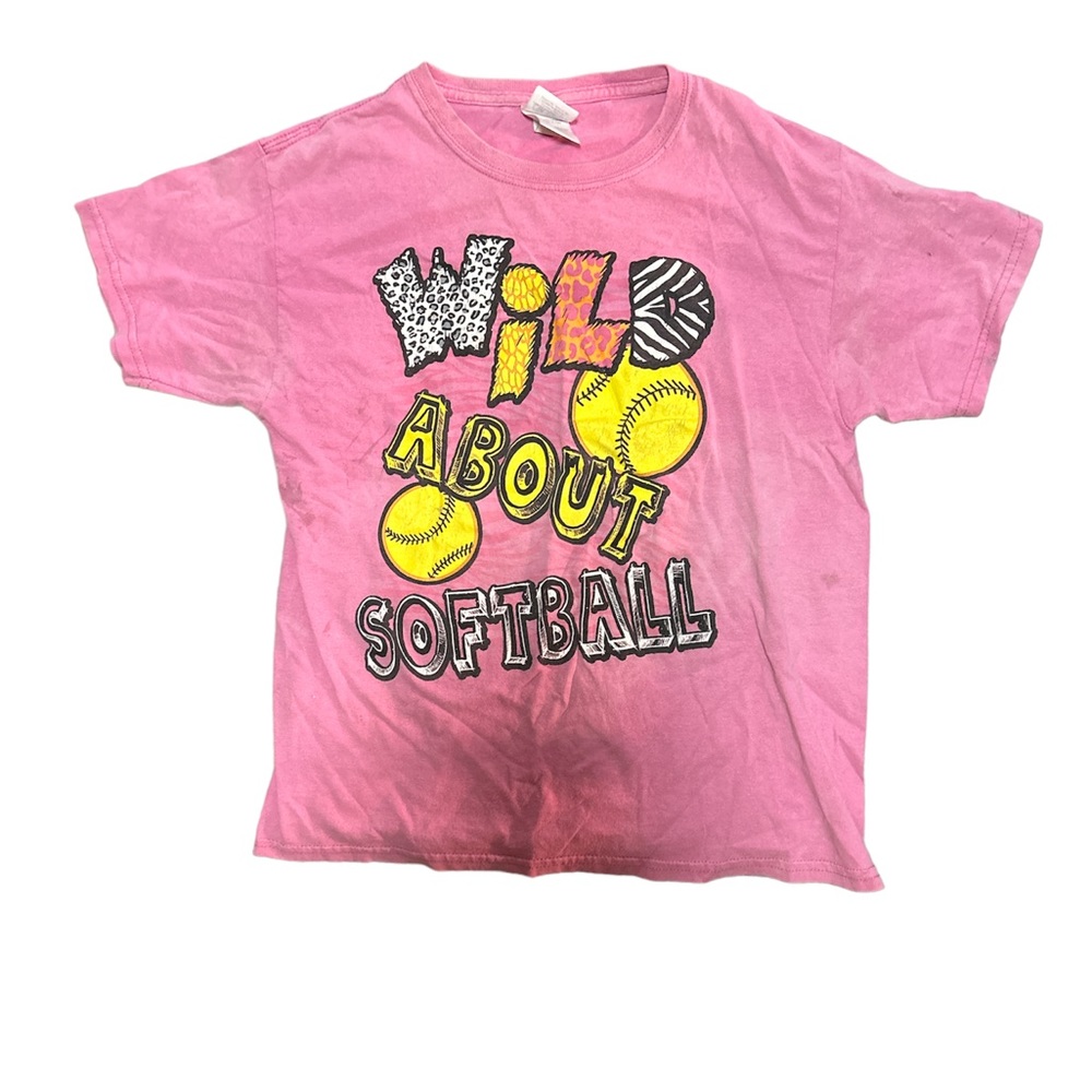 GILDAN Pink Heavy Cotton Girls T-Shirt